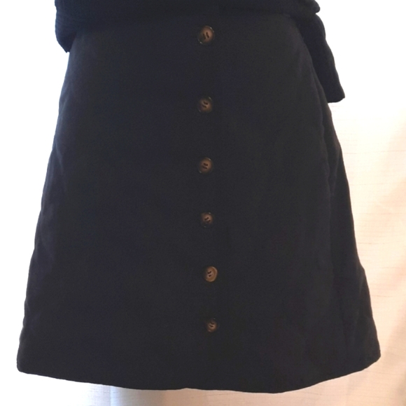 HYFVE Black Buttoned Mini Skirt - Picture 1 of 7